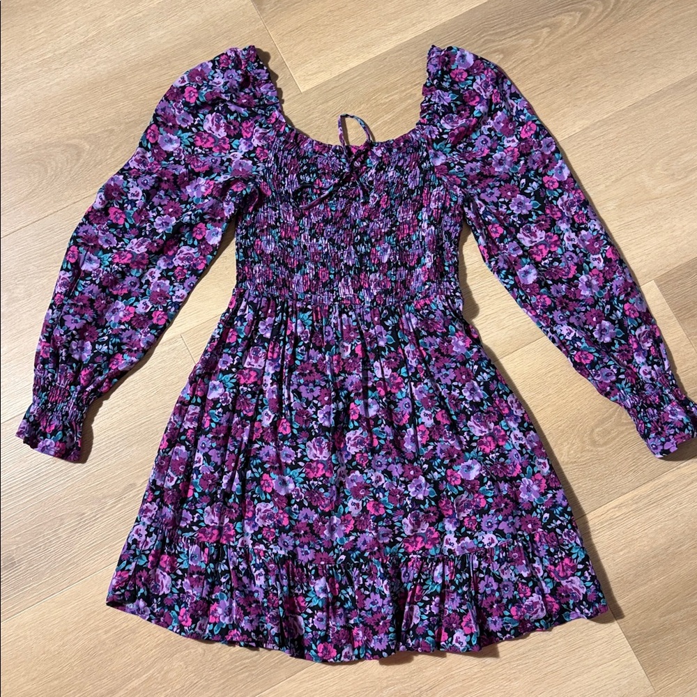 Square Neck Ruffle Mini Dress - image 1